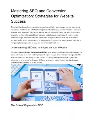 Mastering SEO and Conversion Optimization_ Strategies for Website Success