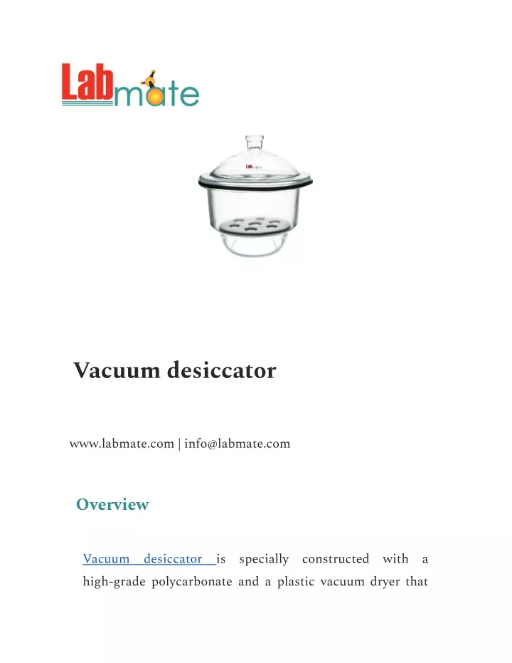 vacuum desiccator