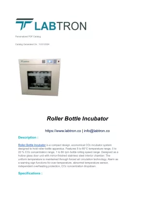 Roller Bottle Incubator