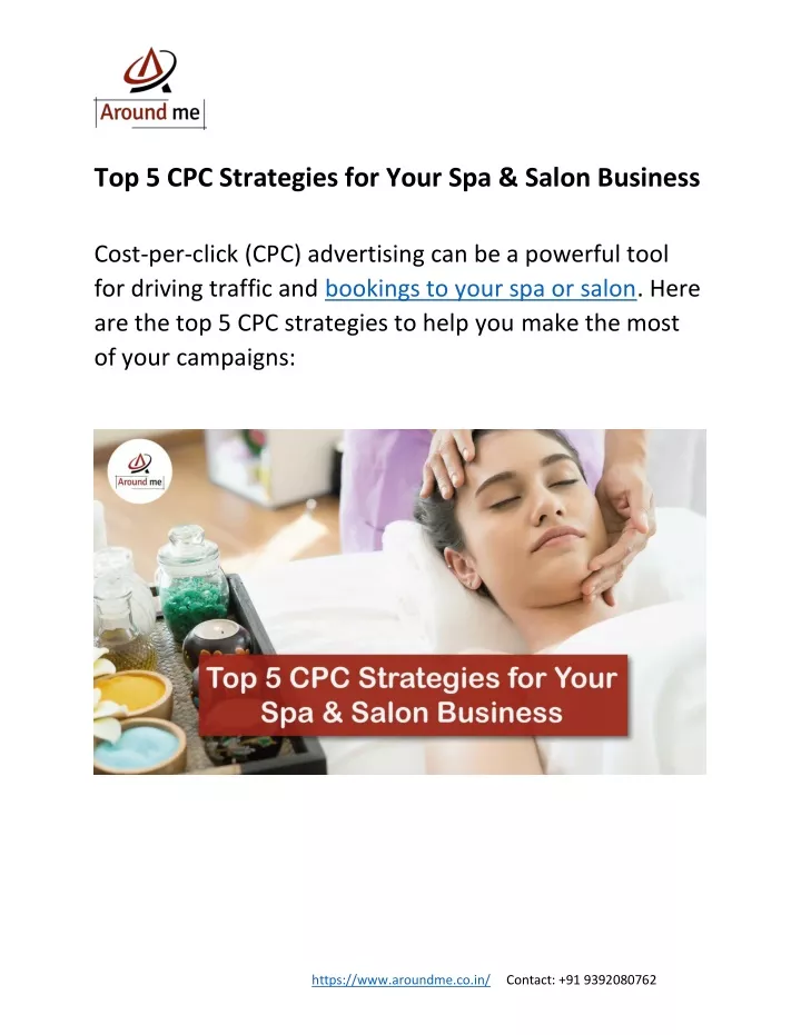 top 5 cpc strategies for your spa salon business