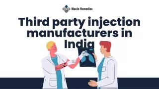 India's Leading Third-Party Injection Manufacturers Providing Seamless Solutions