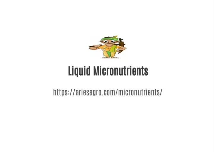 liquid micronutrients