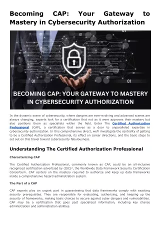 becoming mastery in cybersecurity authorization