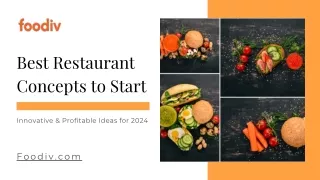 Best Restaurant Concepts to Start