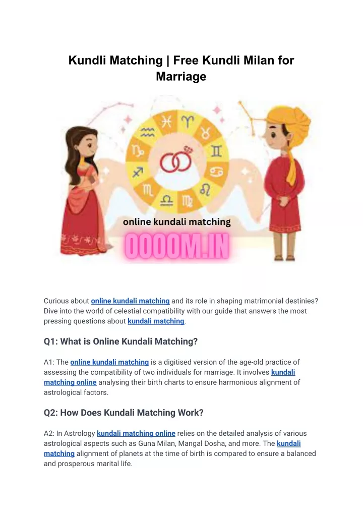kundli matching free kundli milan for marriage