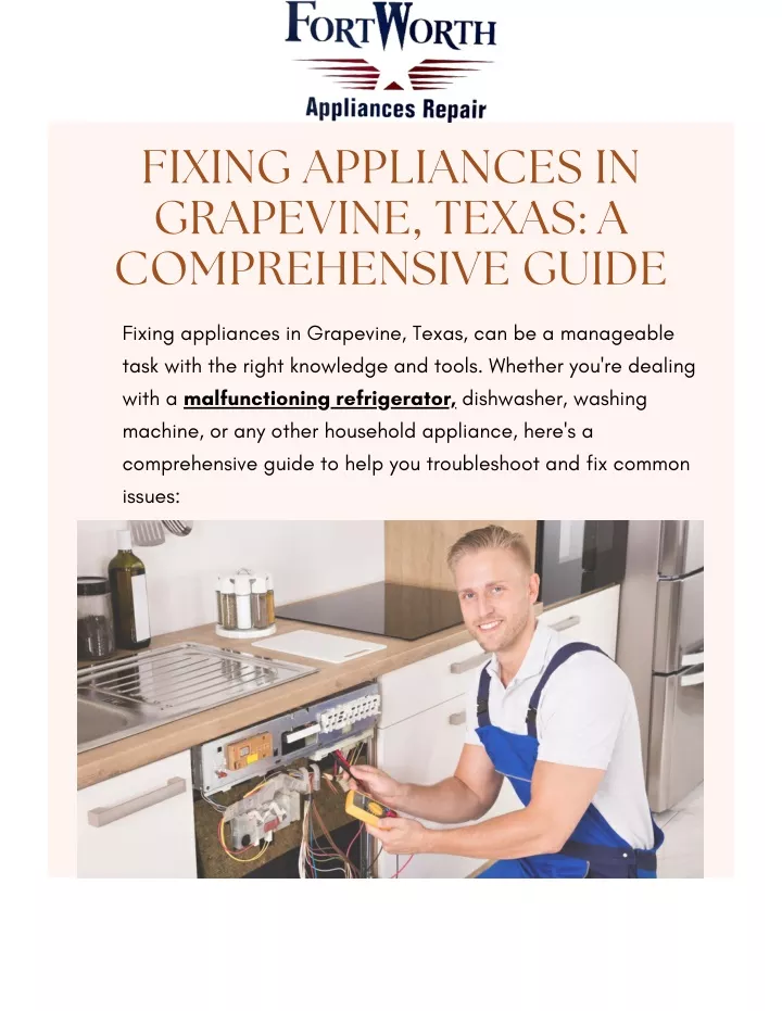fixing appliances in grapevine texas