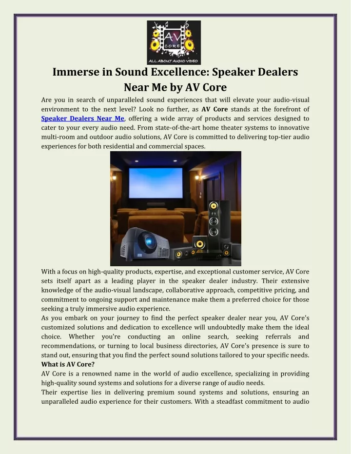 immerse in sound excellence speaker dealers near