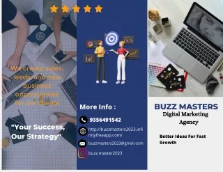 BUZZ MASTERS Digital Marketing Agency Brochure