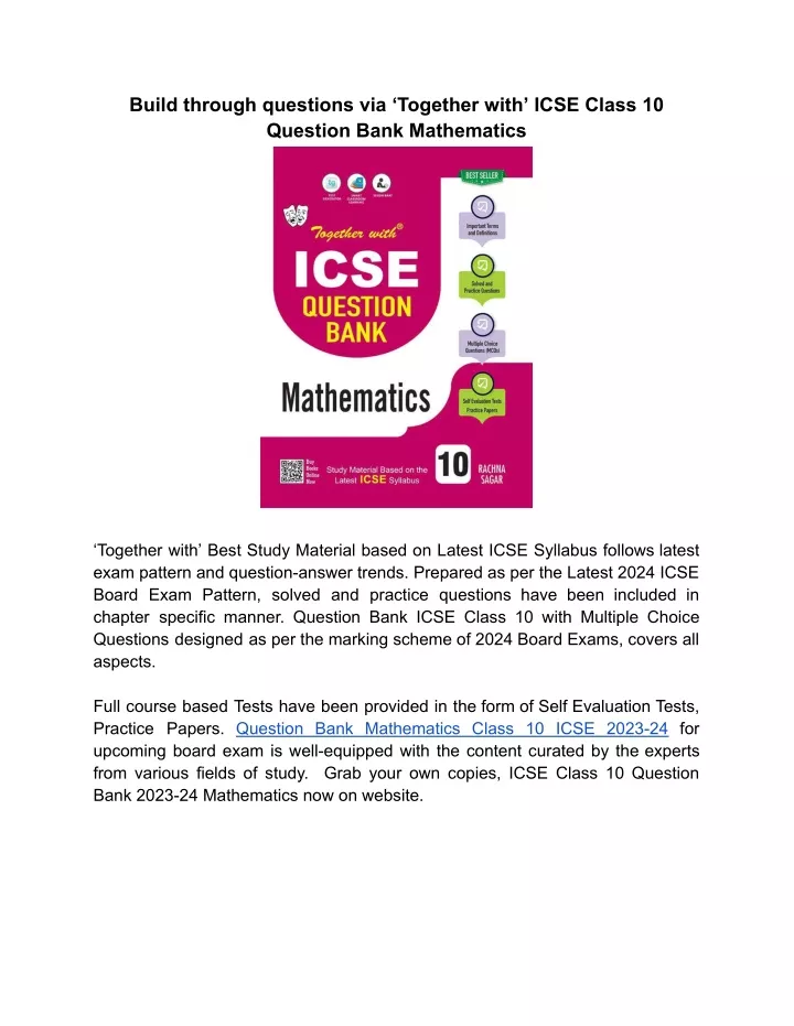 build through questions via together with icse