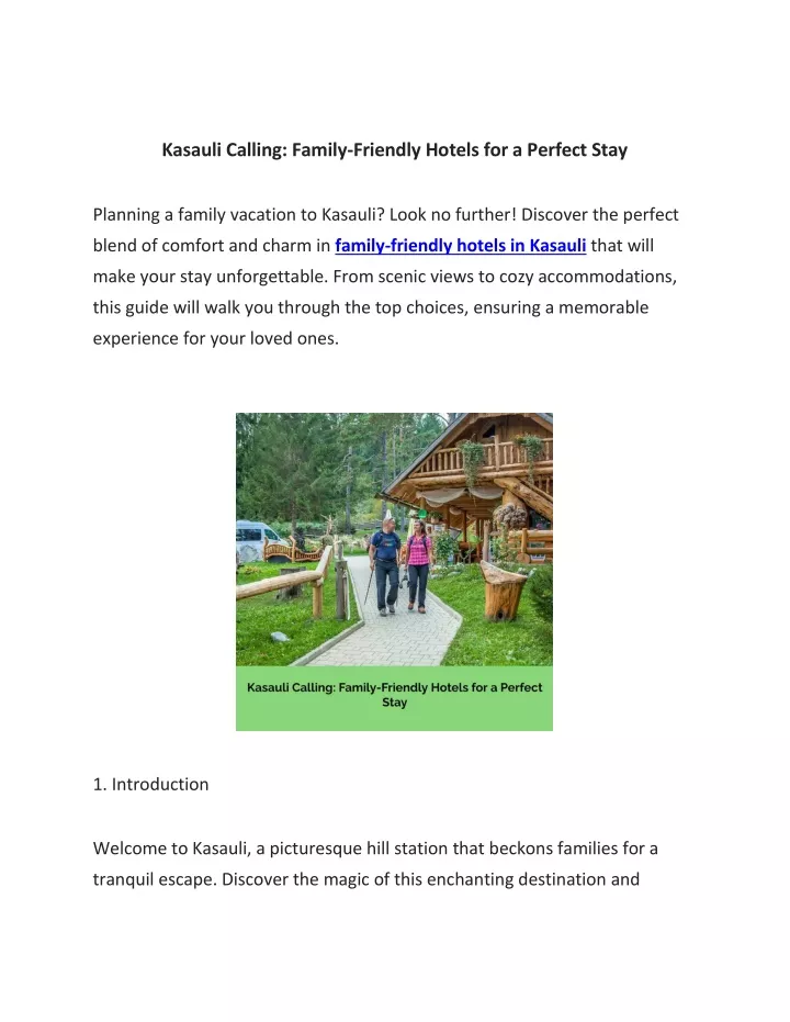 kasauli calling family friendly hotels