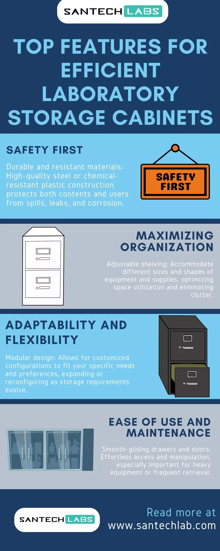 top features for efficient laboratory storage