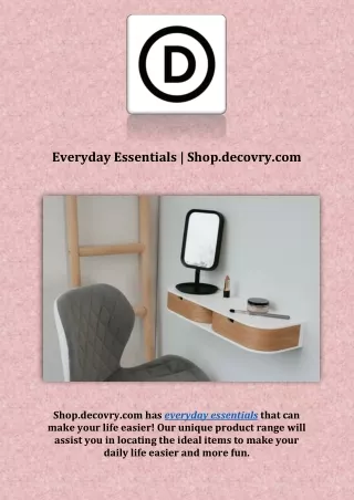 Everyday Essentials | Shop.decovry.com