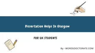 dissertation helps in glasgow