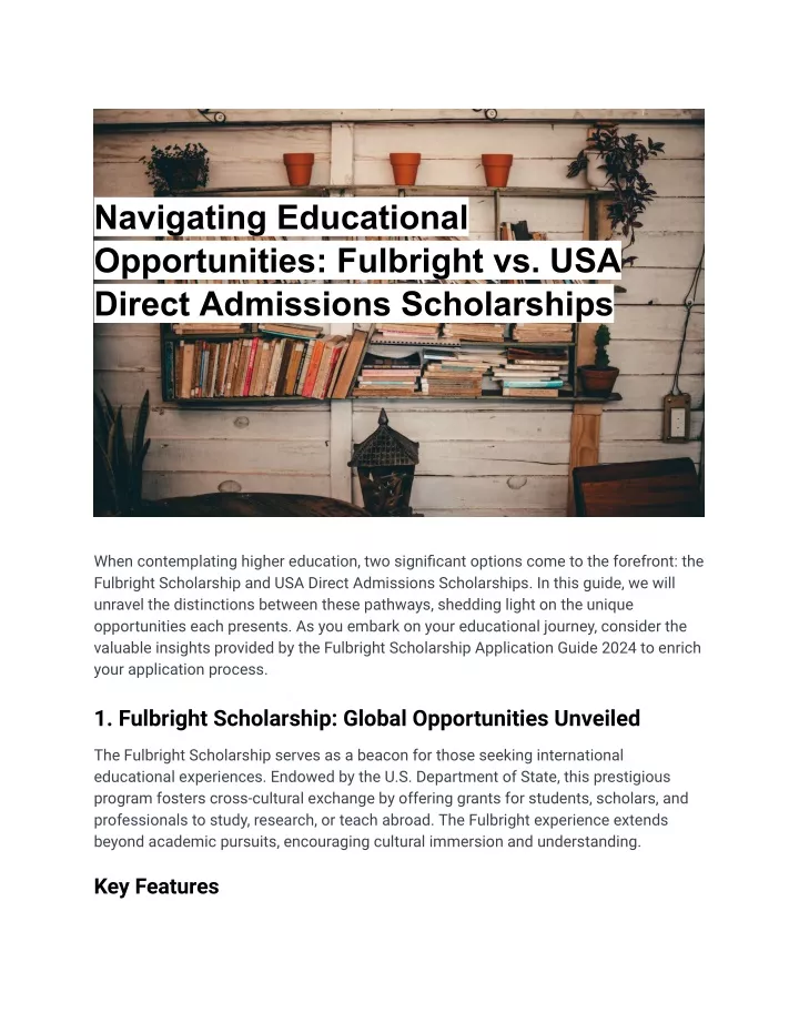 navigating educational opportunities fulbright