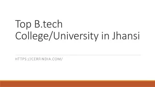 Top B.tech College/University in Jhansi