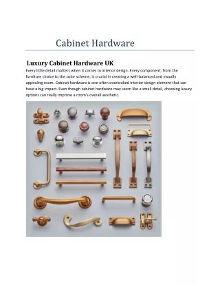 Luxury Cabinet Hardware UK 11 Jan