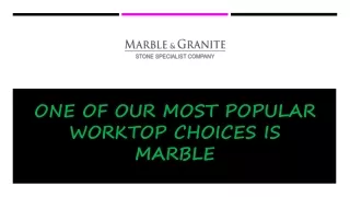 One Of Our Most Popular Worktop Choices Is Marble