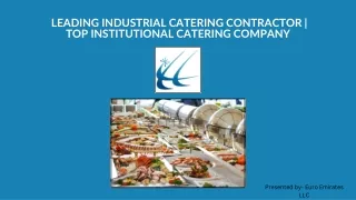 Leading Industrial Catering Contractor| Top Institutional Catering Company