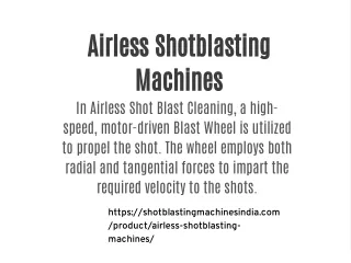 Airless Shotblasting Machines