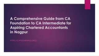 A Guide from CA Foundation to CA Intermediate for Aspiring CA
