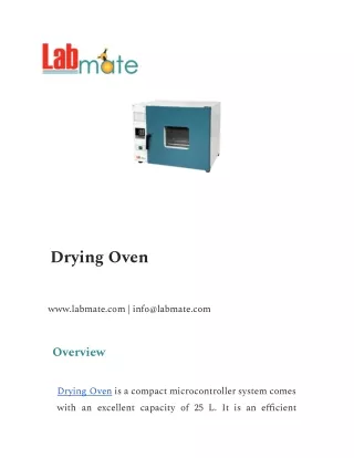 drying oven
