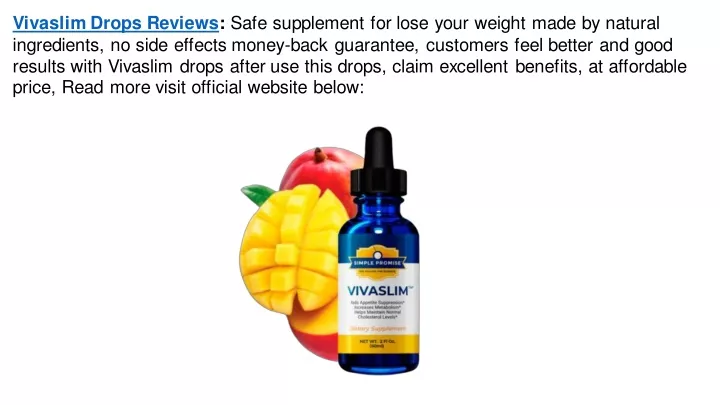 vivaslim drops reviews safe supplement for lose