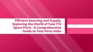 Tata 713 Spare Parts - Tata Parts India
