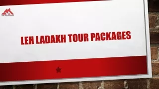 Explore Leh Ladakh: Tailored Tour Packages Await