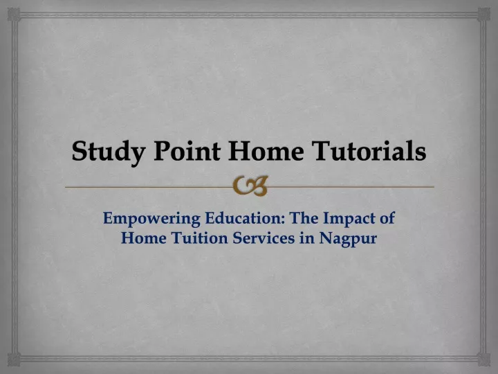 study point home tutorials