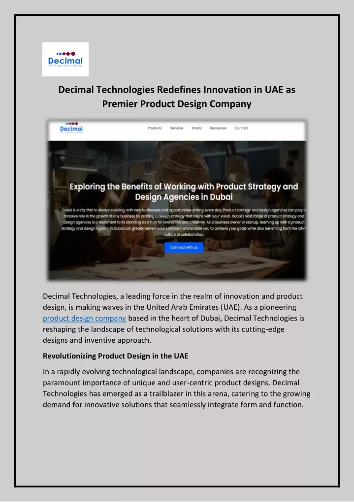 decimal technologies redefines innovation