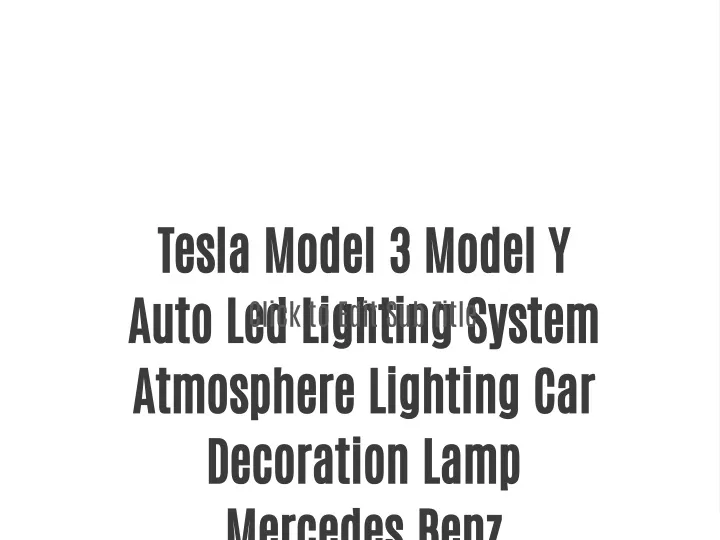 tesla model 3 model y auto led lighting system