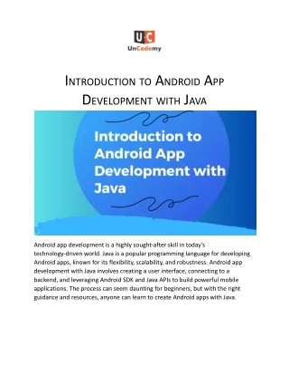 Introduction to Android App Development with Java.docx