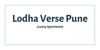 lodha verse pune luxury apartments