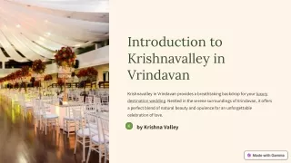 Luxury Destination Wedding in Vrindavan | Krishna Valley