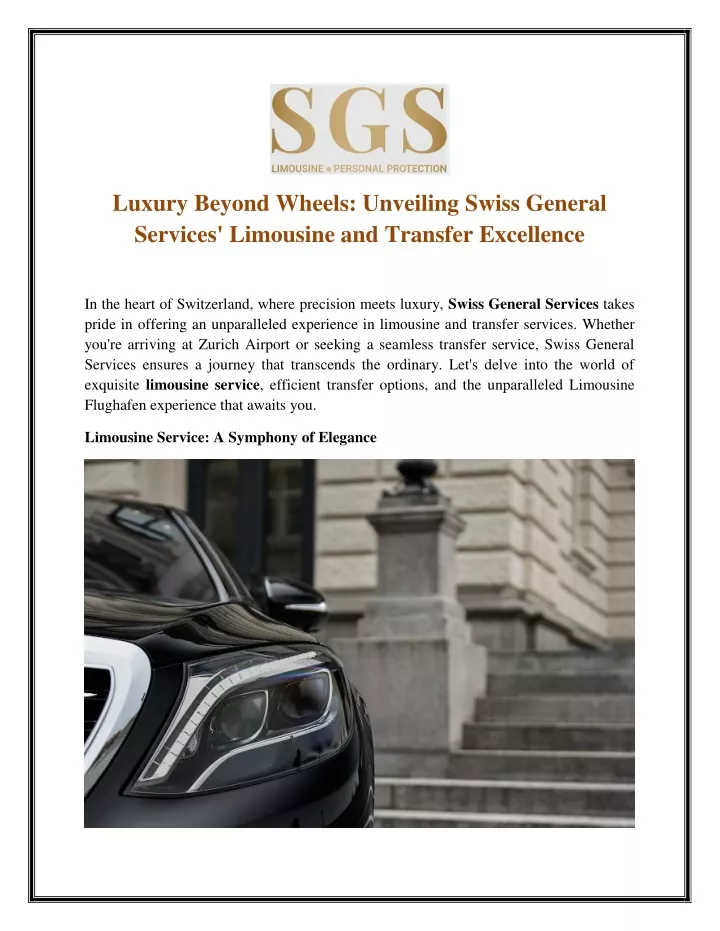 luxury beyond wheels unveiling swiss general