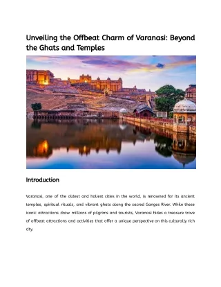 Unveiling the Offbeat Charm of Varanasi_ Beyond the Ghats and Temples