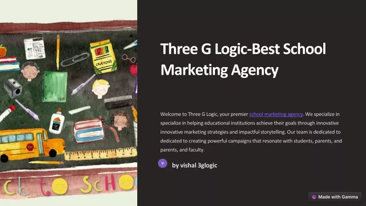 three g logic best school marketing agency