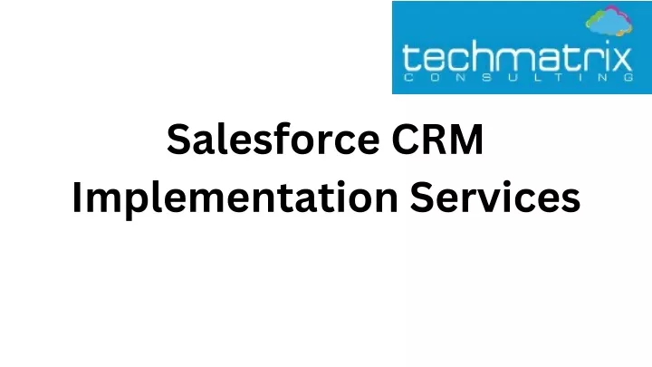 salesforce crm implementation services