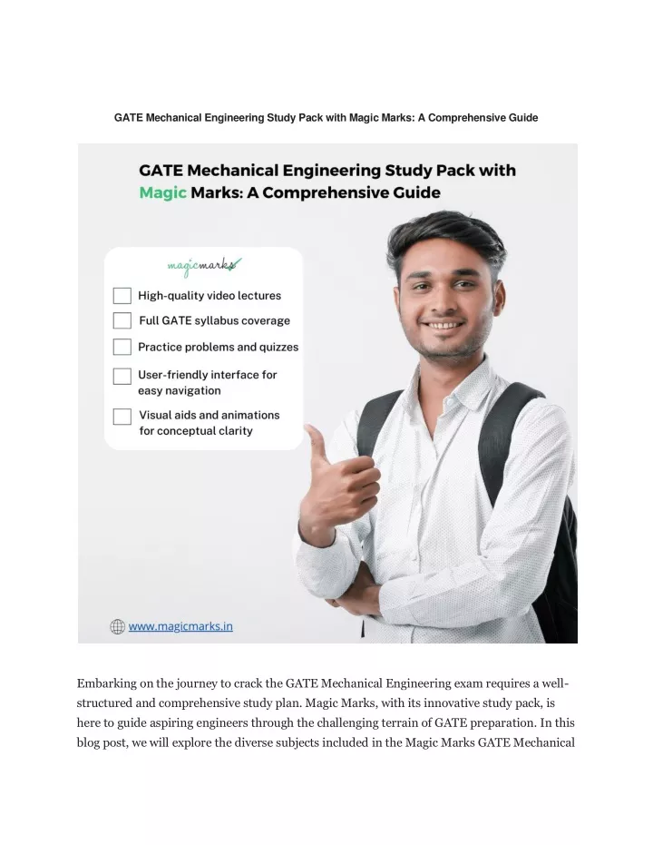 gate mechanical engineering study pack with magic