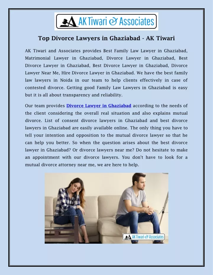 top divorce lawyers in ghaziabad ak tiwari