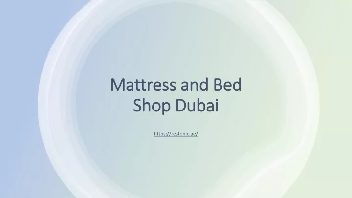 mattress and bed shop dubai