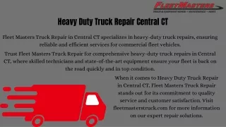 Medium-duty Truck Service &amp; Repair Central CT