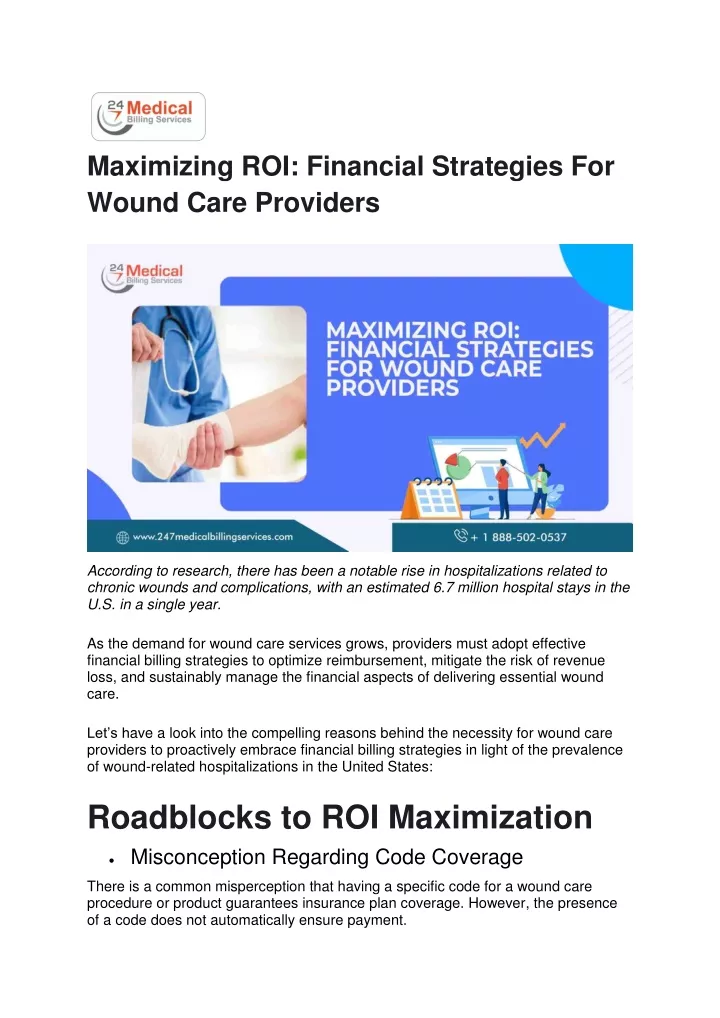 maximizing roi financial strategies for wound