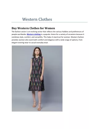 Buy Western Clothes For Women 11 jan