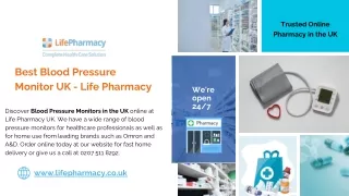 Best Blood Pressure Monitor UK - Life Pharmacy