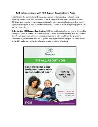 path to independence with ndis support