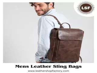 Stylish Mens Leather Sling Bags – Leather Shop Factory