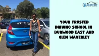 Your Trusted Driving School In Burwood East And Glen Waverley