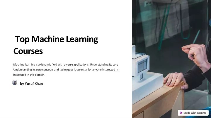 top machine learning courses