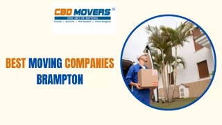 Best Moving companies Brampton- CBD Movers Canada
